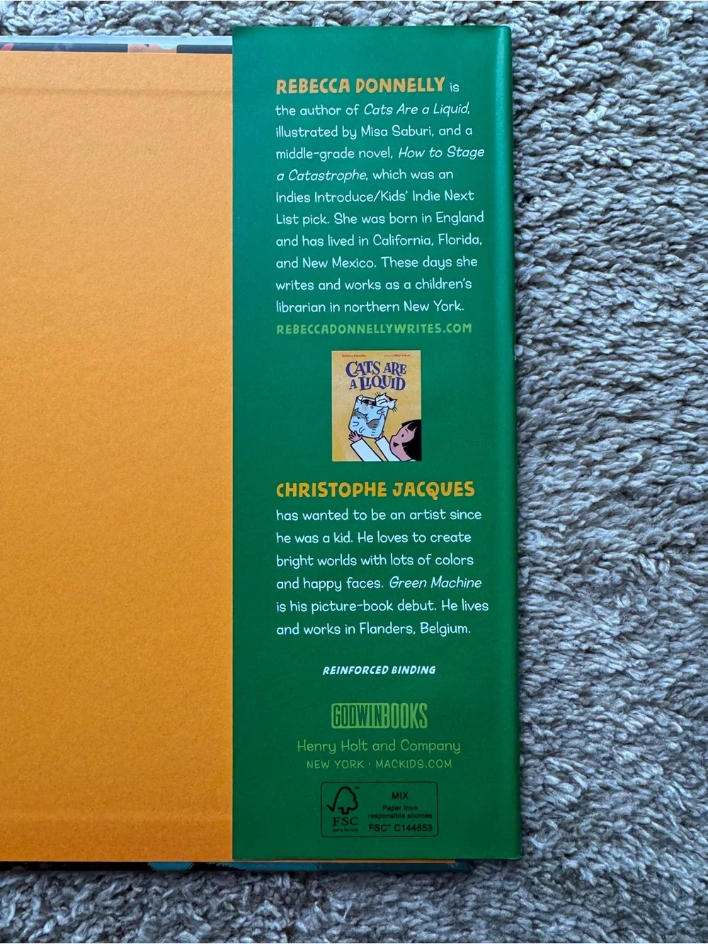 Green Machine Rebecca Donnelly Kids Book Food Scraps Green Energy Hardcover